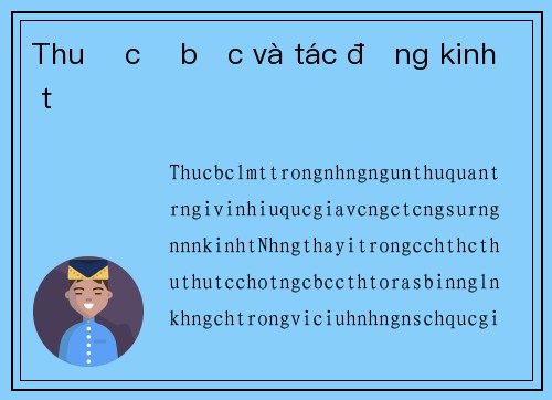 Thuế cờ bạc và tác động kinh tế