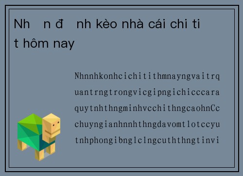 Nhận định kèo nhà cái chi tiết hôm nay