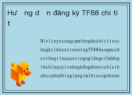Hướng dẫn đăng ký TF88 chi tiết