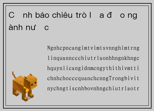 Cảnh báo chiêu trò lừa đảo ngành nước